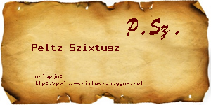 Peltz Szixtusz névjegykártya